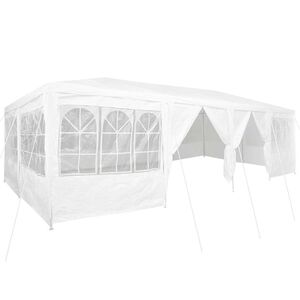 vidaXL Tenda Party 800 x 400 x 266 cm Bianco Polietilene