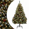 vidaXL Albero di Natale Artificiale con Rami Pieghevoli 180 cm 300 LED