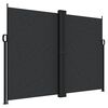 vidaXL Tenda da Sole Laterale Retrattile Nera 180x600 cm