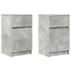vidaXL Comodini 2 pz Grigio Cemento 39x35x65 cm in Legno Multistrato