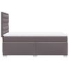vidaXL Giroletto a Molle con Materasso Grigio 90x190 cm in Similpelle