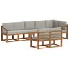 vidaXL Set di divani da esterno 8 pcs Grigio Naturale e Chiaro