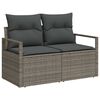vidaXL Set Divano da Giardino con cuscino 9 pcs Grigio polyrattan