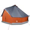 vidaXL Tenda Familiare Tipi 12 Persone Grigia e Arancione Impermeabile