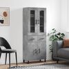 vidaXL Credenza Grigio Cemento 69,5x34x180 cm in Legno Multistrato