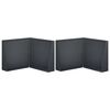 vidaXL Muro di contenimento 2 pz 50 x 50 x 30 cm Acciaio Antracite