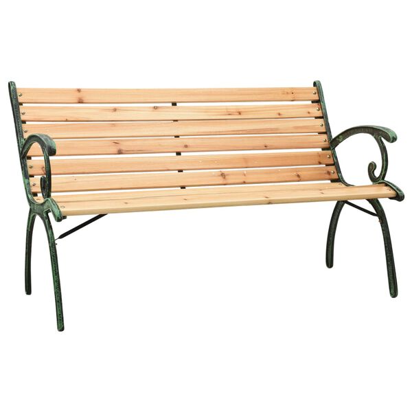 vidaXL Panchina da Giardino 122 cm in Ghisa e Legno Massello di Abete