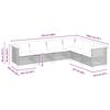 vidaXL Set Divano da Giardino 6 pz con Cuscini Beige in Polyrattan