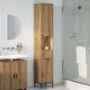 vidaXL Mobile da Bagno con porta Rovere artigianale 31,5 x 33 x 190 cm