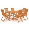 vidaXL Set da Pranzo da Giardino 5 pz in Legno Massello di Teak