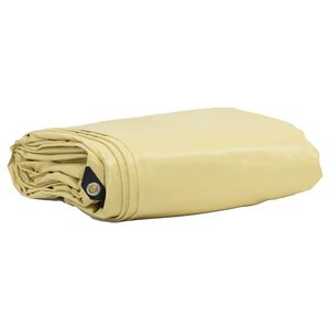 vidaXL Telo 650g / m&sup2; Beige 3 x 3 m Tela con rivestimento in PVC
