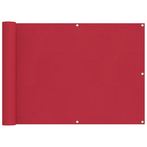vidaXL Schermo da balcone Rosso 75 x 200 cm Oxford alu rivestito in PU