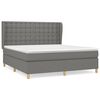 vidaXL Giroletto a Molle con Materasso Grigio Scuro 180x200 cm Tessuto