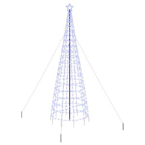 vidaXL Albero di Natale LED con picchetti per il terreno Blu 400 cm
