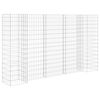 vidaXL Gabbione Fioriera ad "H" in Filo di Acciaio 260x40x150 cm