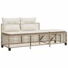 vidaXL Set Divano ad Angolo 3 pz con Cuscini Beige in Polyrattan