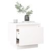 vidaXL Comodino Bianco 35x34x32 cm in Legno Massello di Pino