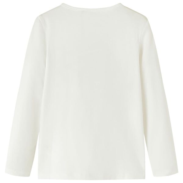 Maglietta da Bambina a Maniche Lunghe Ecru 116