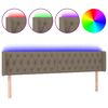 vidaXL Testiera a LED Tortora 203x16x78/88 cm in Tessuto