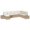 vidaXL Set Divano da Giardino 8 pz Beige e Crema polyrattan