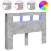 vidaXL Testiera LED Grigio Cemento 140x18,5x103,5 cm Legno Multistrato