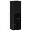 vidaXL Set mobile TV Rovere Nero 30,5 x 30 x 102 cm Legno multistrato