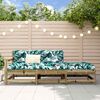 vidaXL Set Divani da Giardino 3pz con Cuscini Legno Impregnato di Pino