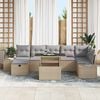 vidaXL Set Divano da Giardino 8 pcs Beige polyrattan