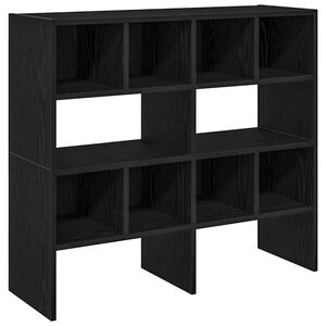 vidaXL Scarpiere 2 pz Impilabili Rovere Nero 89,5x30x40 cm