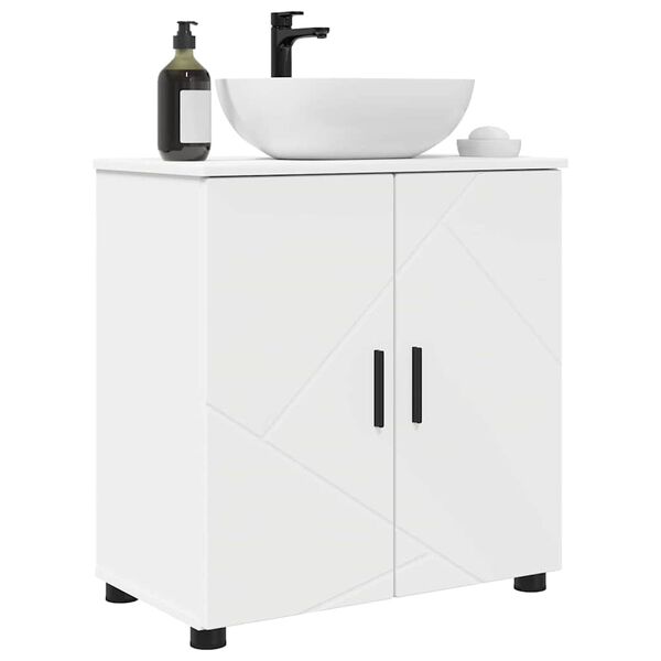 vidaXL Mobile da Bagno con archiviazione Bianco 61 x 35 x 64 cm