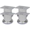 vidaXL Set 4 gambe rotonde per sofa cromate 60 mm