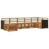 vidaXL Set di divani da esterno 6 pz Naturale Legno di Acacia Massello