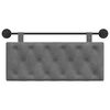 vidaXL Testata appesa Grigio scuro 110 x 55 x 7 cm Velluto