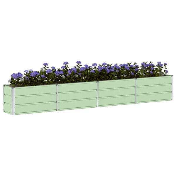 vidaXL Fioriera Verde 320 x 40 x 45 cm Acciaio