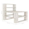 vidaXL Set Salotto da Giardino 8 pz Pallet in Legno Bianco