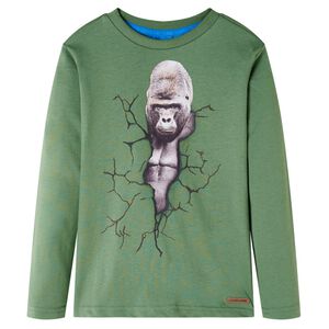 Maglietta da Bambino a Maniche Lunghe Cachi Chiaro 104