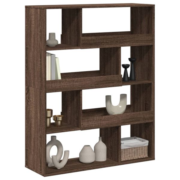 vidaXL Libreria Rovere Marrone 100x33x125,5 cm in Legno Multistrato