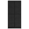 vidaXL Credenza Rovere Nero 68 x 37 x 142 cm Legno multistrato