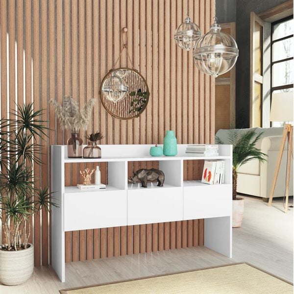 vidaXL Credenza Bianca 120x30,5x70 cm in Legno Multistrato
