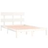 vidaXL Giroletto Bianco in Legno Massello 180x200 cm Super King