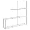 vidaXL Mensola tubolare Bianco 129 x 27 x 132 cm Alluminio