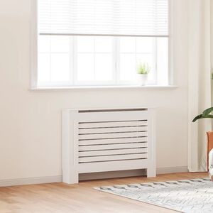 vidaXL Copertura per Radiatore Bianca 112x19x81,5 cm in MDF