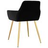 vidaXL Sedie da Pranzo 4 pz Nere in Velluto