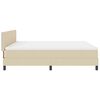 vidaXL Letto a molle con materasso Crema 180 x 200 cm Tessuto