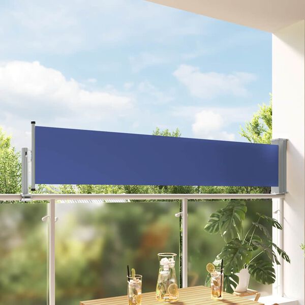 vidaXL Tenda Laterale Retrattile per Patio 60x300 cm Blu