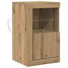 vidaXL Madia LED 41 x 37 x 67 cm Legno multistrato Rovere artigianale