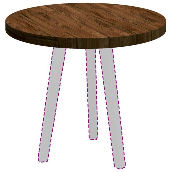 vidaXL Piano del tavolo Marrone Chiaro &Oslash; 60 x 4 cm