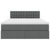 vidaXL Letto con contenitore e materasso Grigio scuro 140 x 200 cm