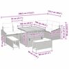 vidaXL Set Divano da Giardino con cuscino 9 pcs Grigio Poly Rattan