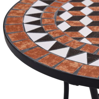 vidaXL Tavolino da Bistrot con Mosaico Marrone 60 cm in Ceramica